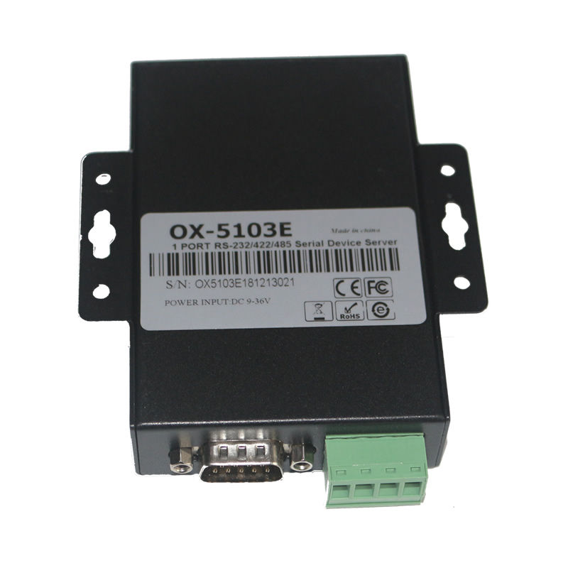 1 port RS232/RS422/RS485 to TCP/IP serial server OX-5103E