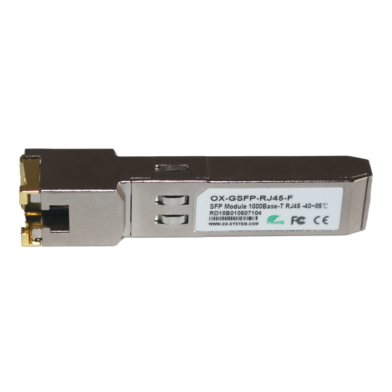 Industrial grade gigabit SFP electrical port fiber optic module OX-GSFP-RJ45-F